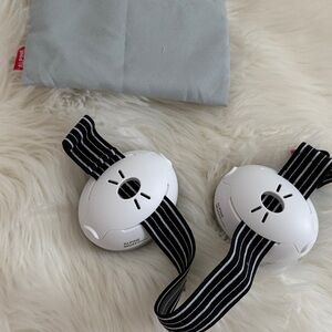 Alpine baby headphone-white and black straps.